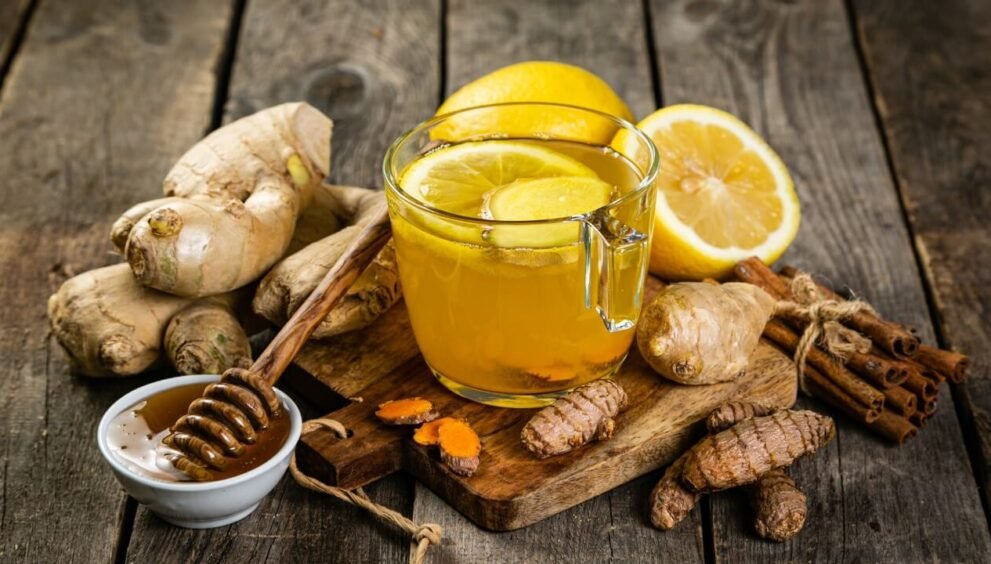 tea with lemon honey and ginger