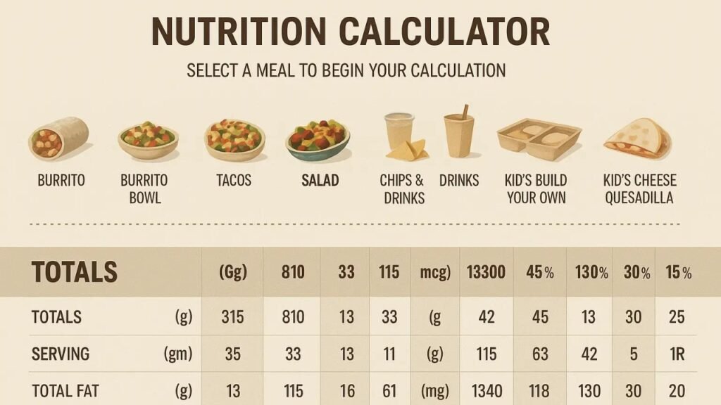 Chipotle Nutrition Information