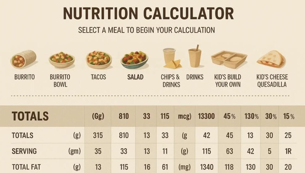 Chipotle Nutrition Information