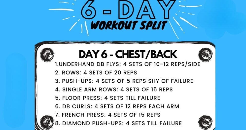 6 Day Workout Split