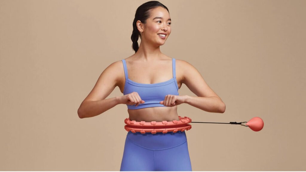 hula hooping with a weighted hoop