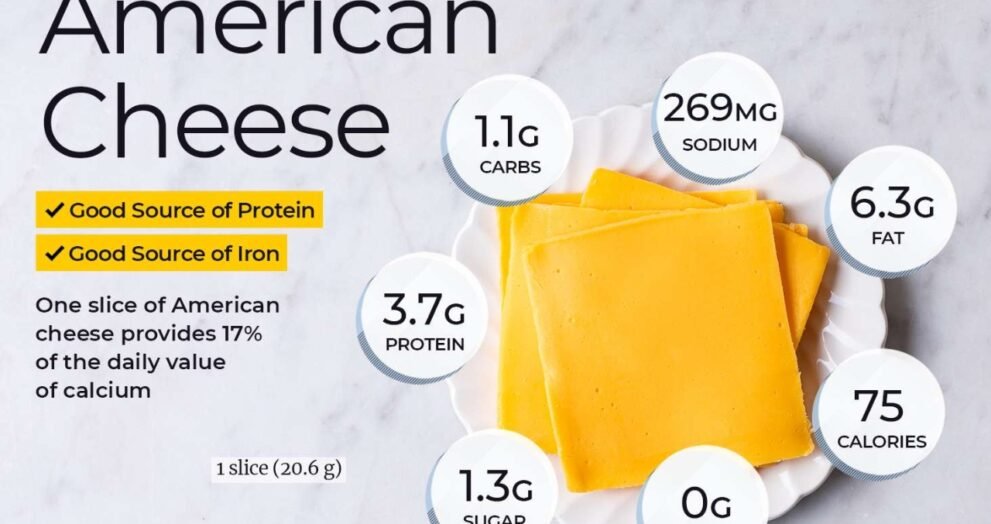 nutrition facts american cheese slice